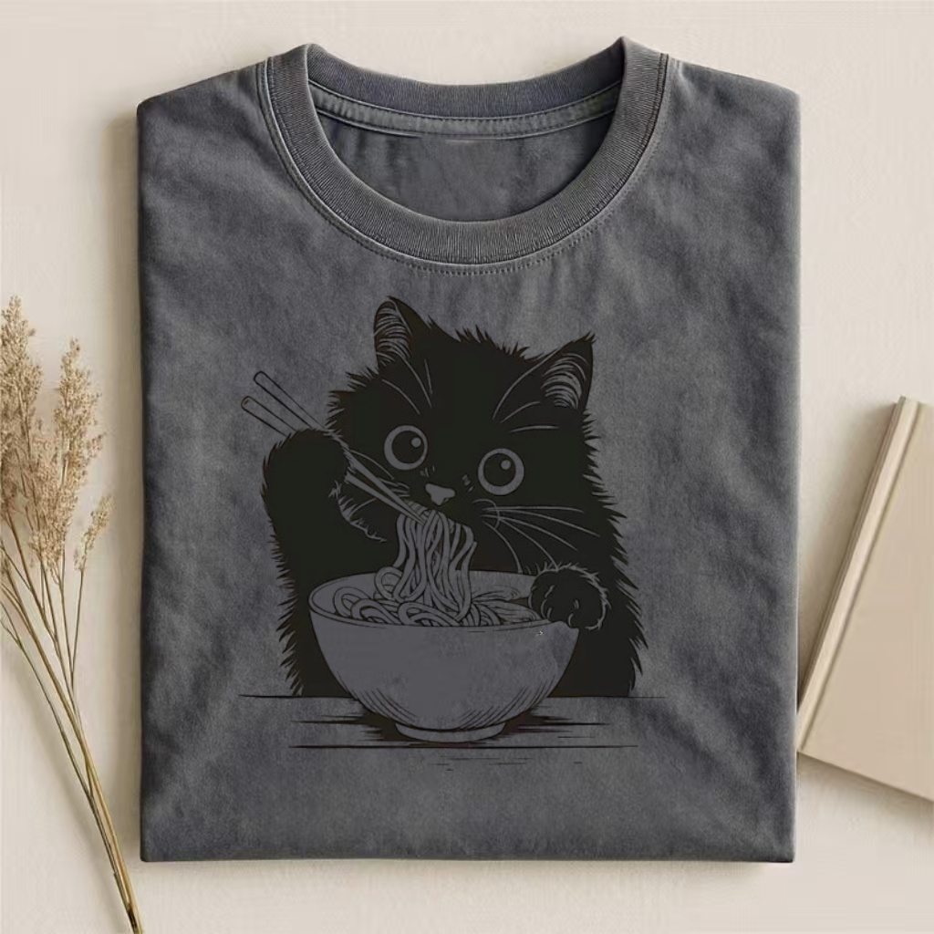 Ramen Cat Cute Anime Style T-shirt