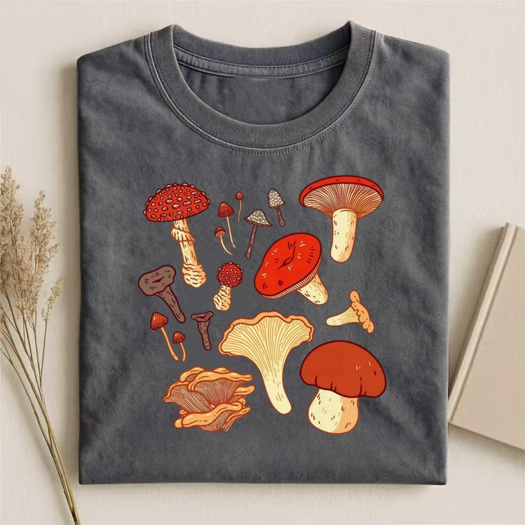 Vintage Mushroom Species Botanical T-shirt