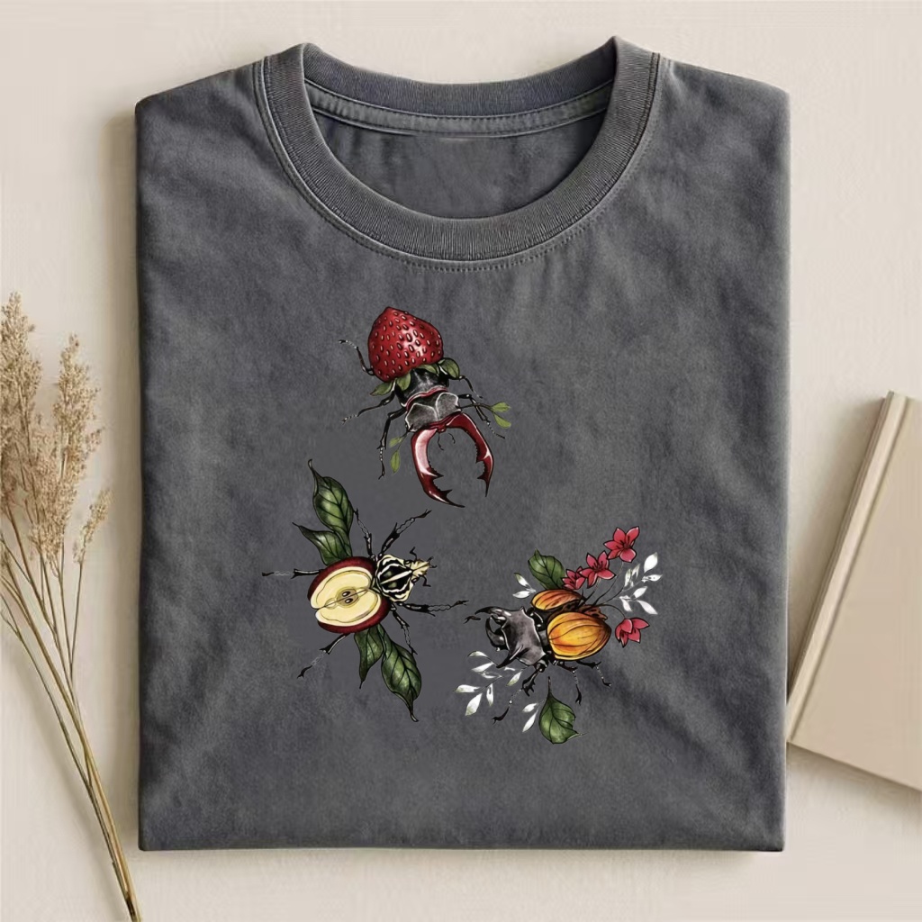 Fruit Beetle Trio Watercolor Art T-shirt