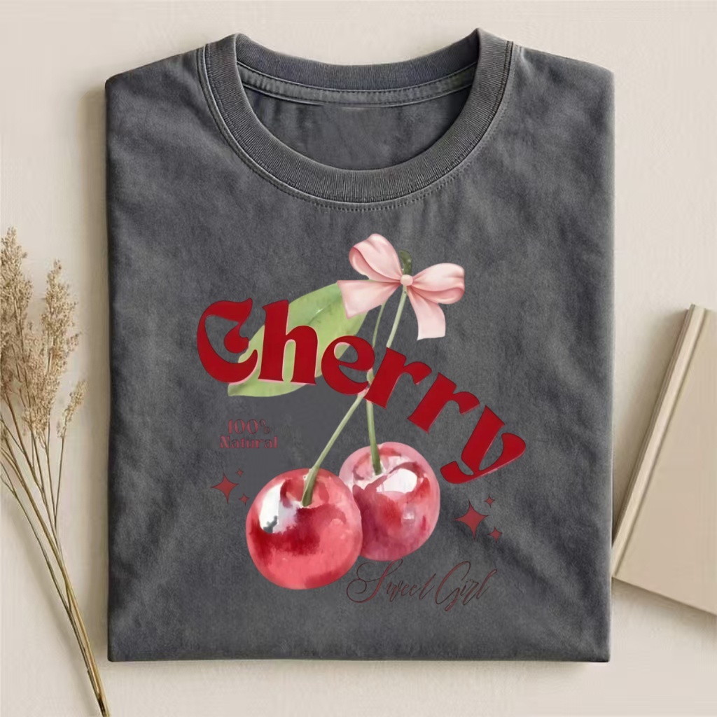Cherry With Bow "Sweet Girl" T-shirt
