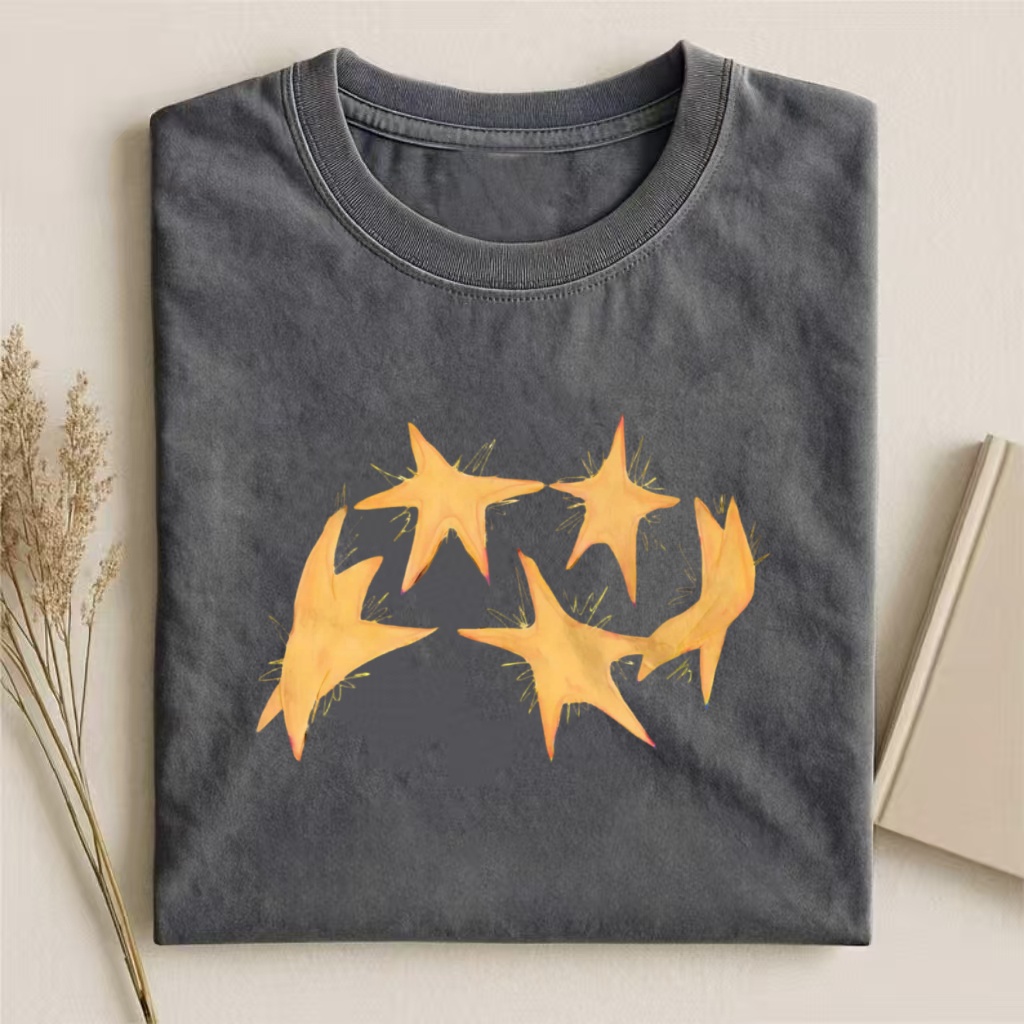 Watercolor Yellow Stars Minimalist T-shirt