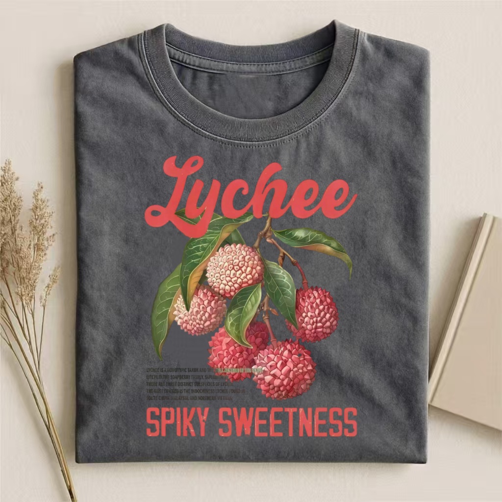 "Spiky Sweetness" Lychee Vintage Botanical T-shirt