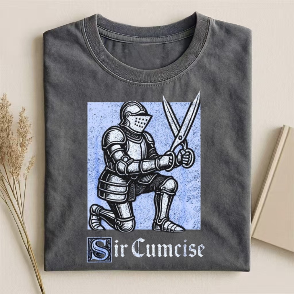 "Sir Cumcise" Medieval Knight Meme T-shirt
