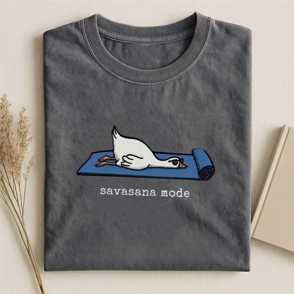 "Savasana Mode" Goose Yoga T-shirt