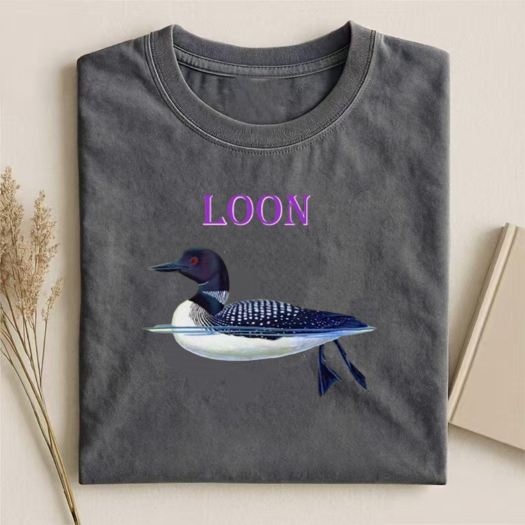 Loon Bird Wildlife Graphic T-shirt
