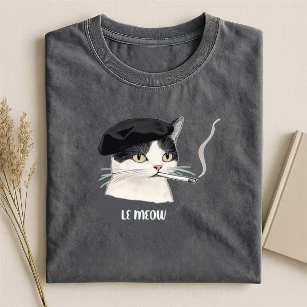 "Le Meow" French Cat Meme T-shirt