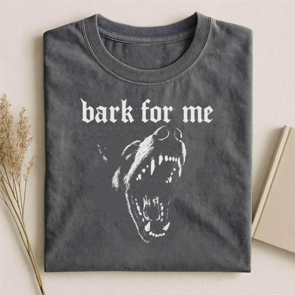 "Bark For Me" Gothic Dog Graphic T-shirt