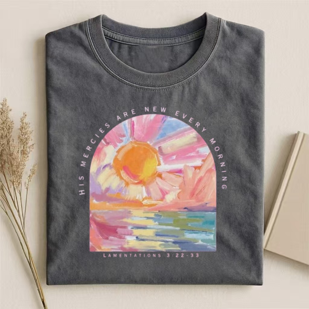 "His Mercies Are New Every Morning" Sunrise T-Shirt