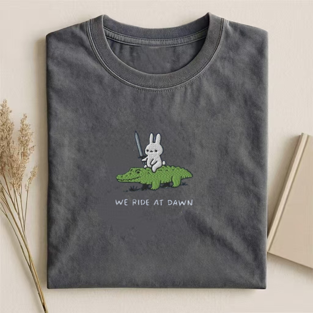 Embroidered We Ride at Dawn T-shirt