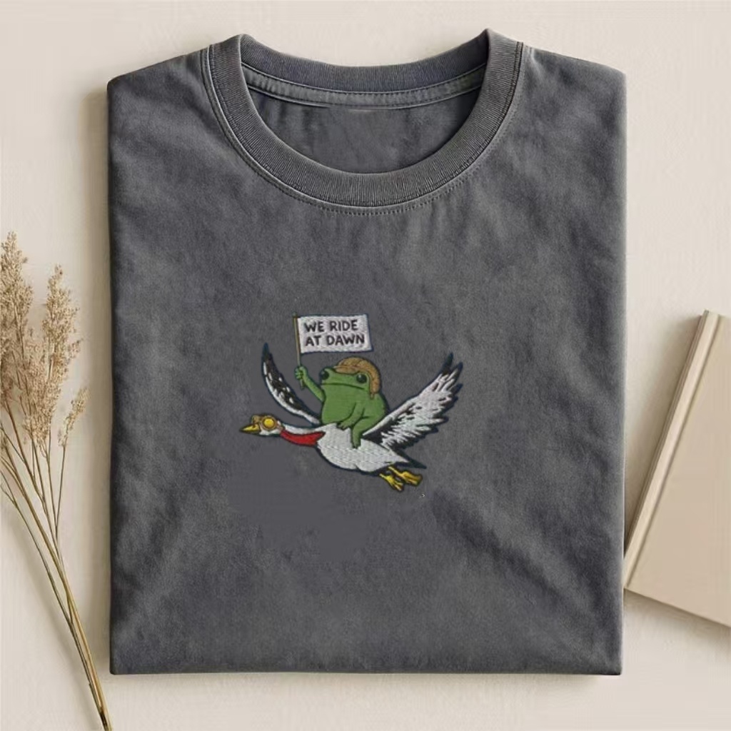 We Ride at Dawn Embroidered T-shirt