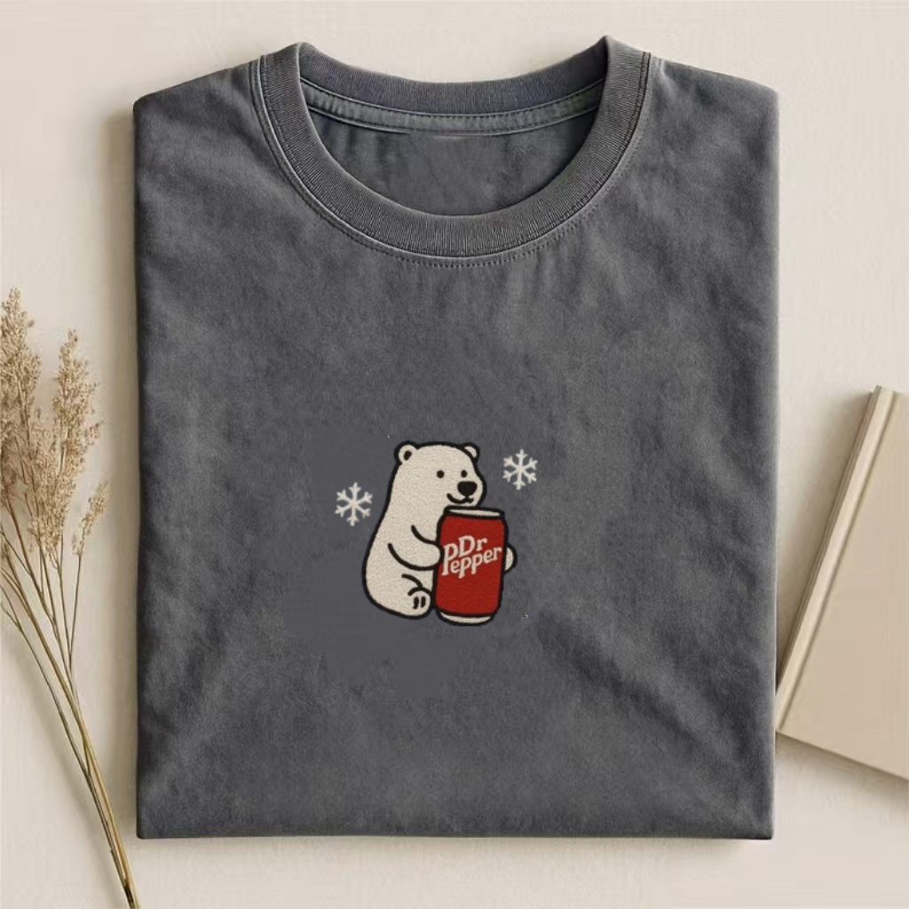 Embroidered Polar Bear T-shirt