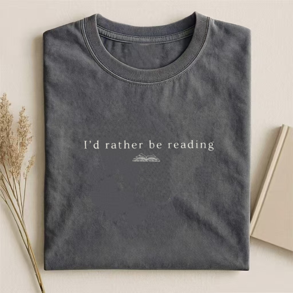 "I’d Rather Be Reading" Book Graphic T-Shirt