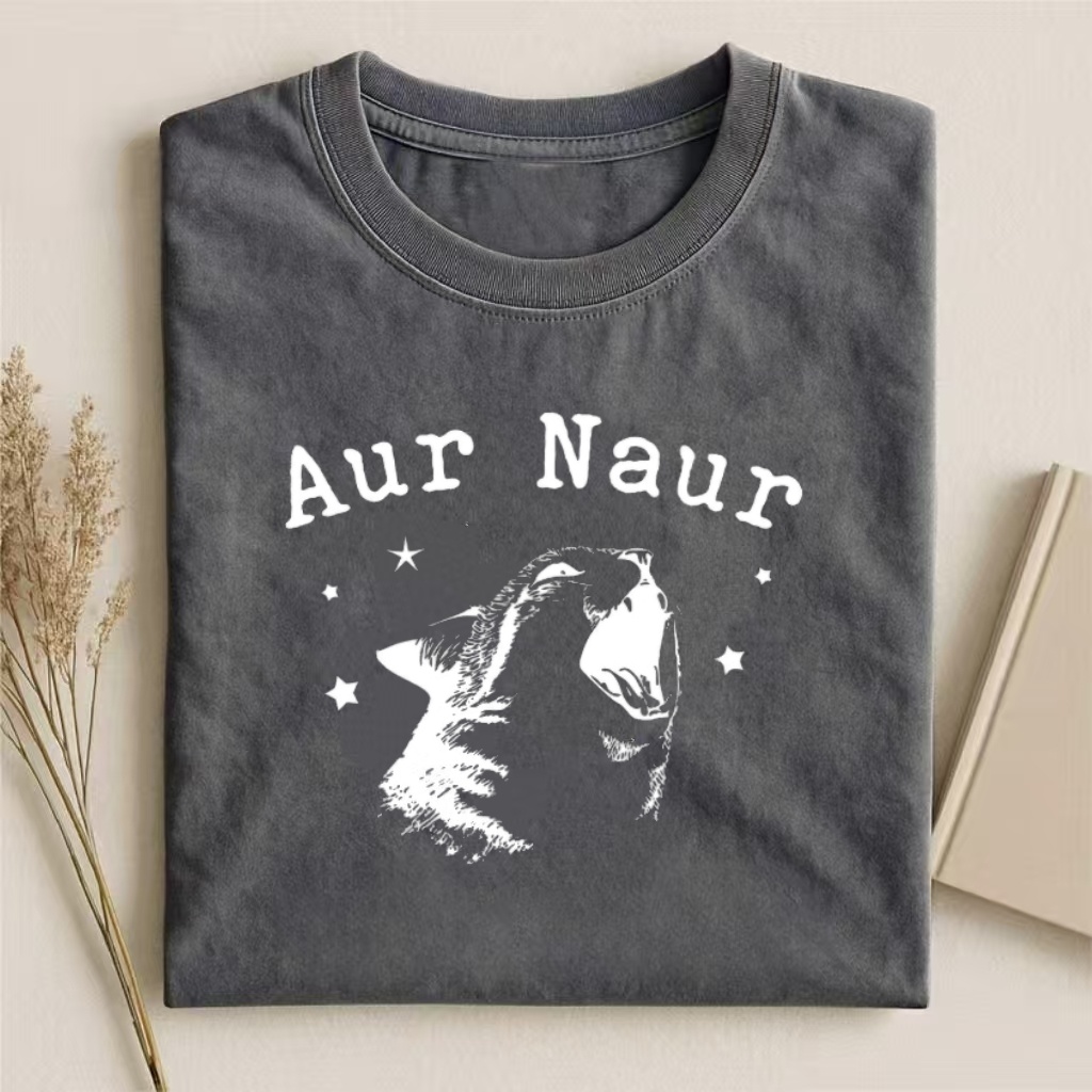 "Aur Naur" Screaming Cat Meme Graphic T-Shirt