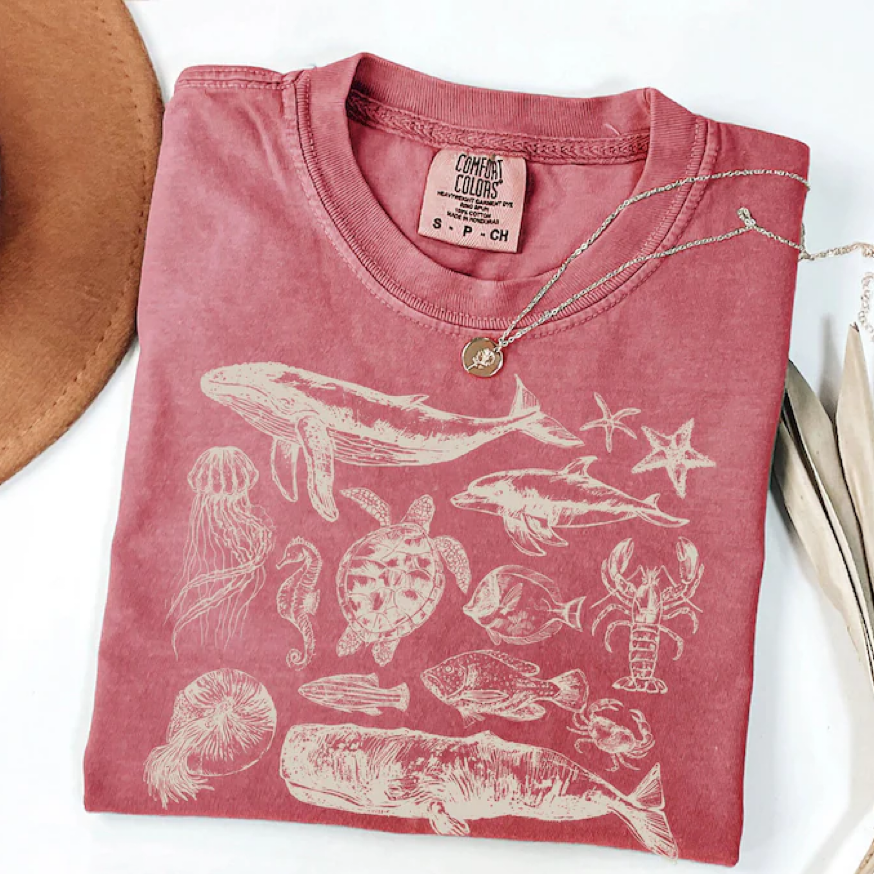 Vintage 90s Sea Animals T-Shirt