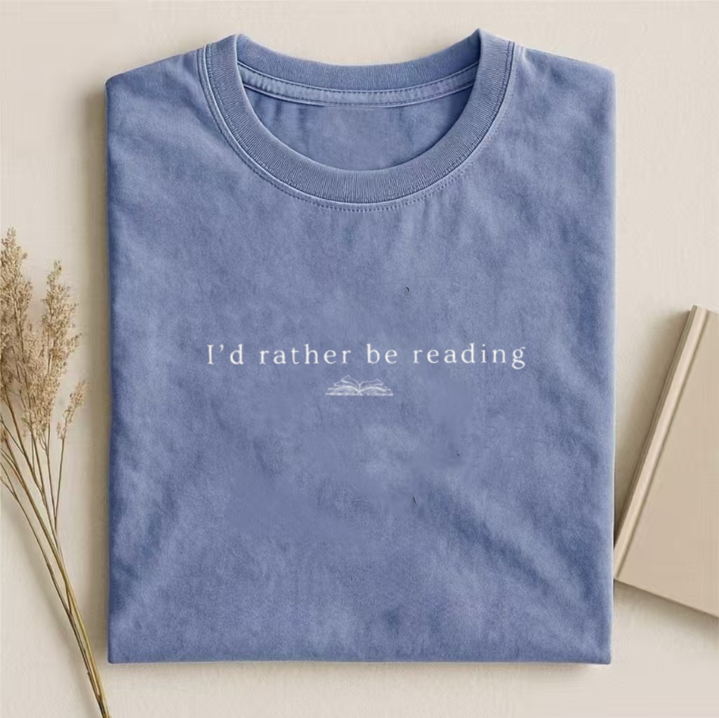 "I’d Rather Be Reading" Book Graphic T-Shirt