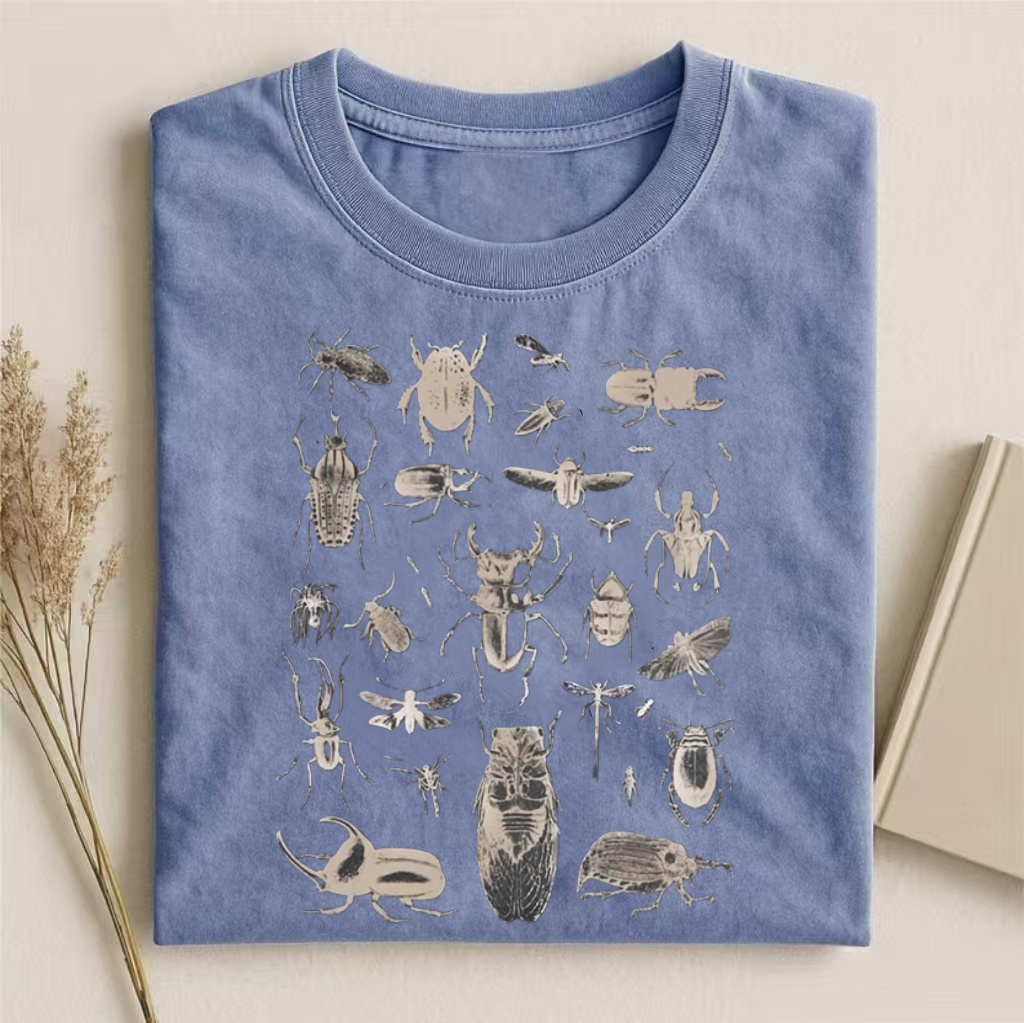 Vintage Bug Illustration Graphic T-shirt