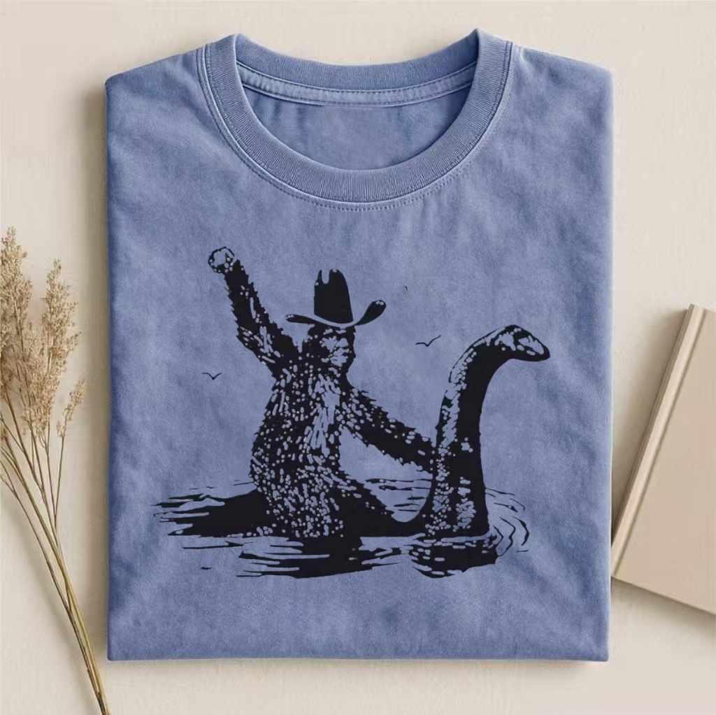 Cowboy Nessie Loch Ness Monster T-shirt