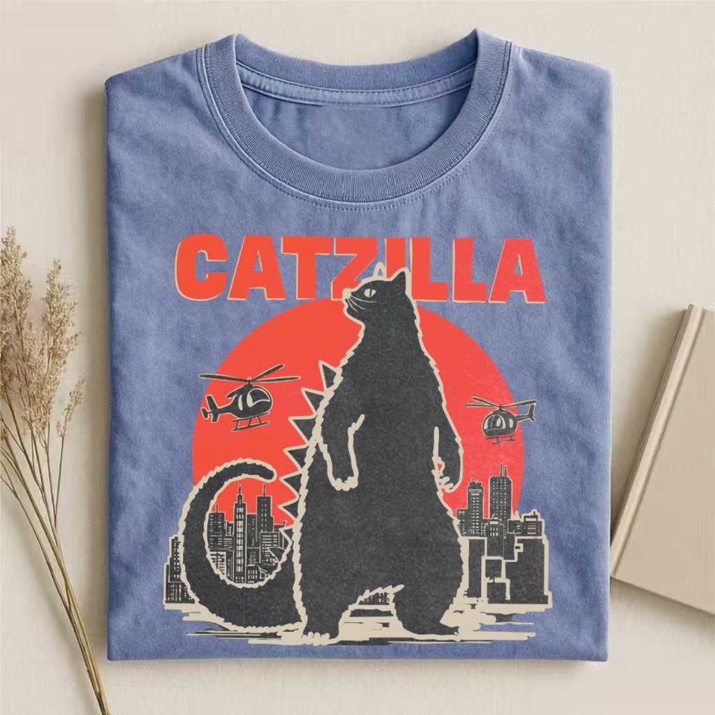 "Catzilla" Kaiju Cat Graphic T-shirt