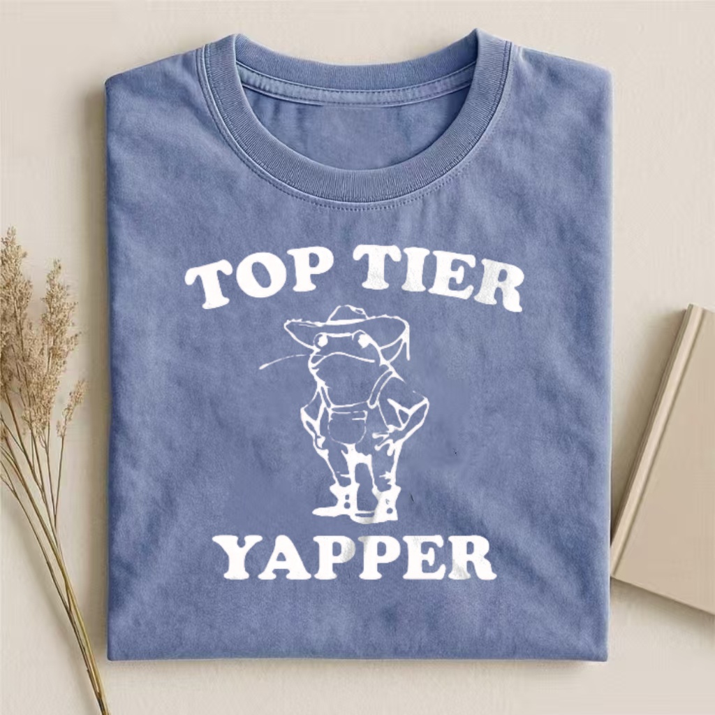 "Top Tier Yapper" Cowboy Frog T-shirt