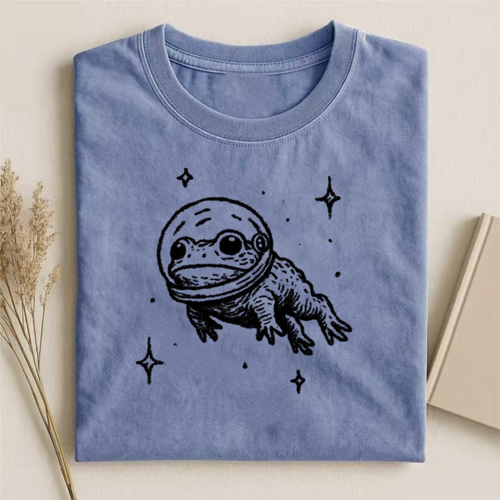 Astronaut Frog In Space Graphic T-shirt