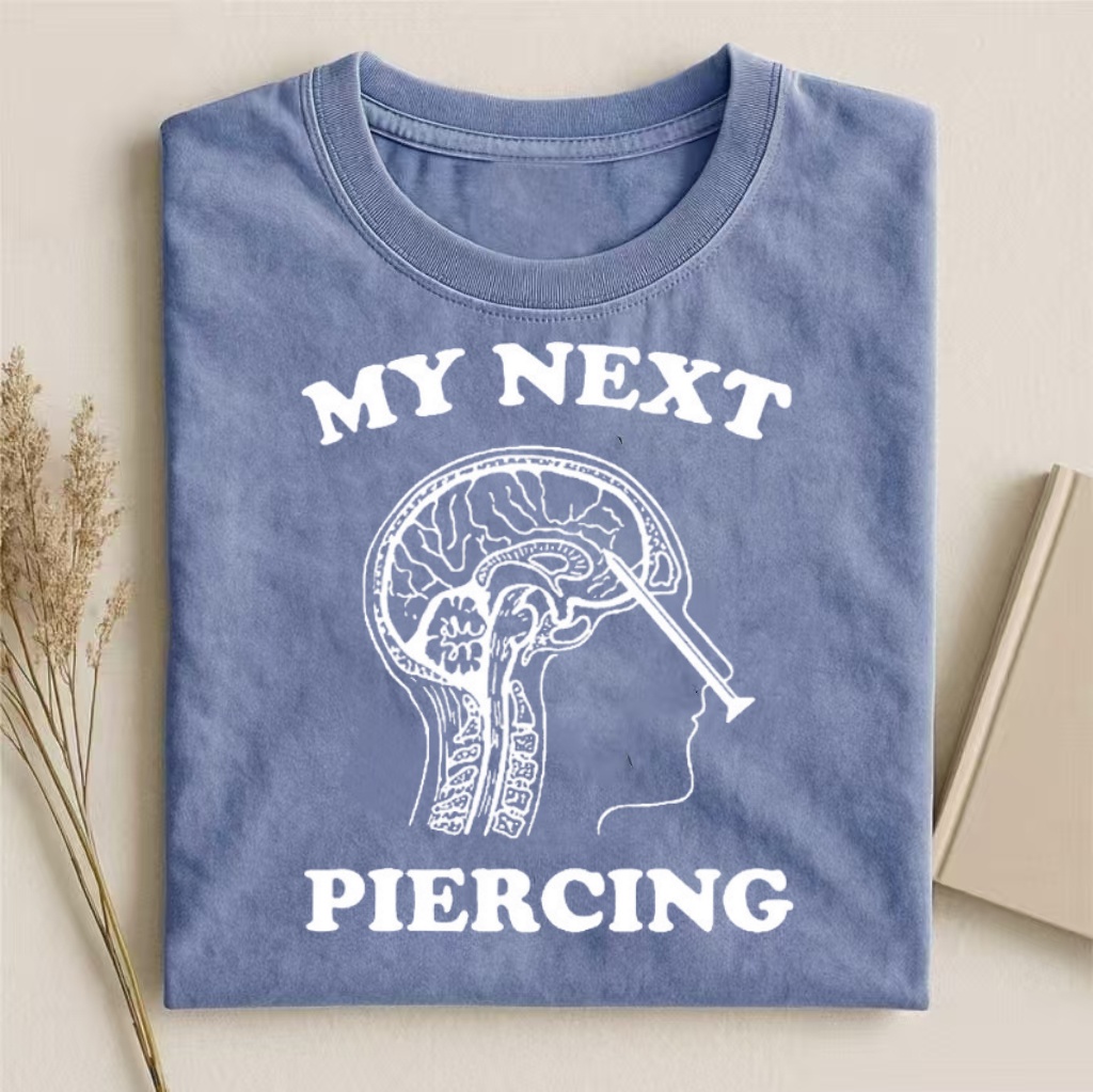 "My Next Piercing" Brain Graphic T-shirt