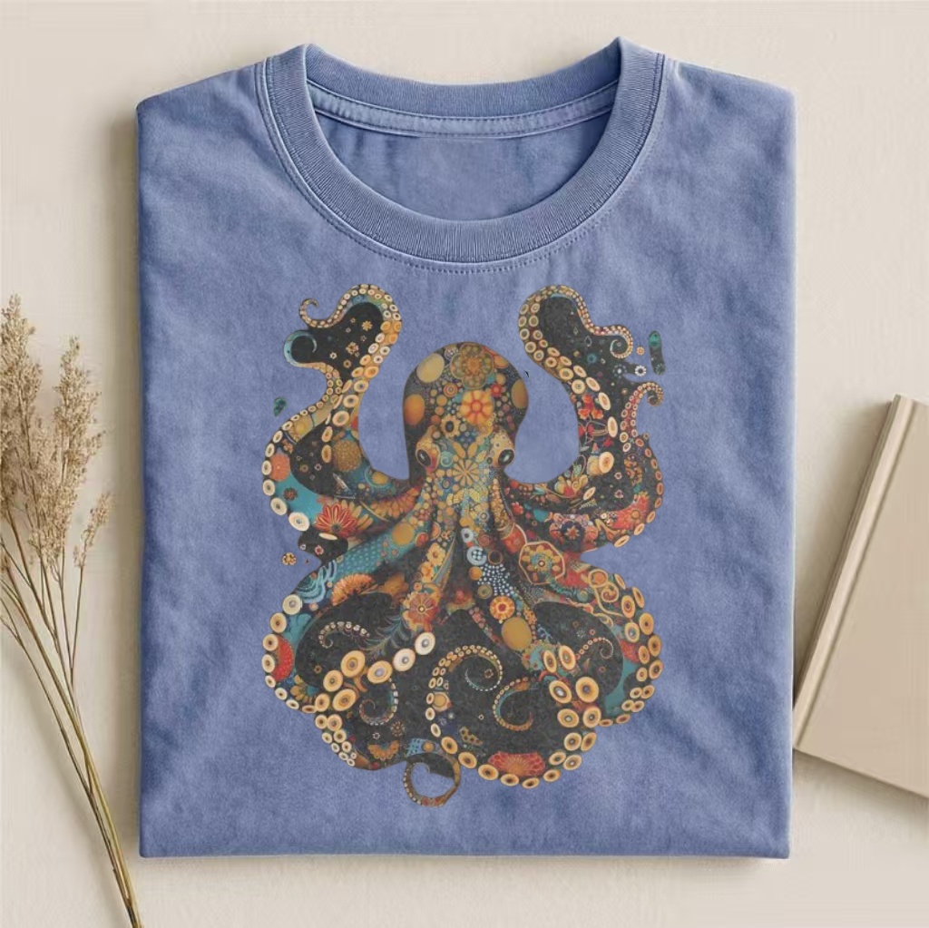 Bohemian Mandala Octopus Graphic T-shirt