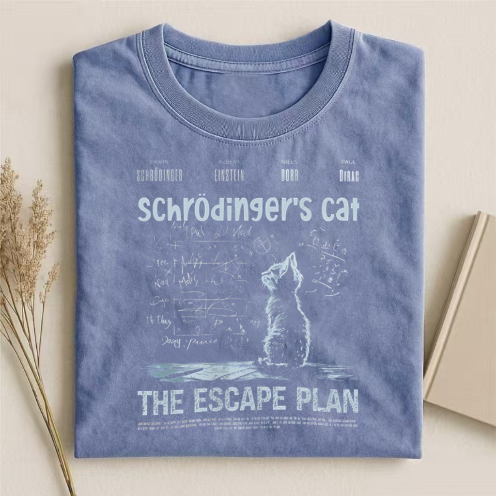 "Schrödinger's Cat: The Escape Plan" Science Humor T-shirt