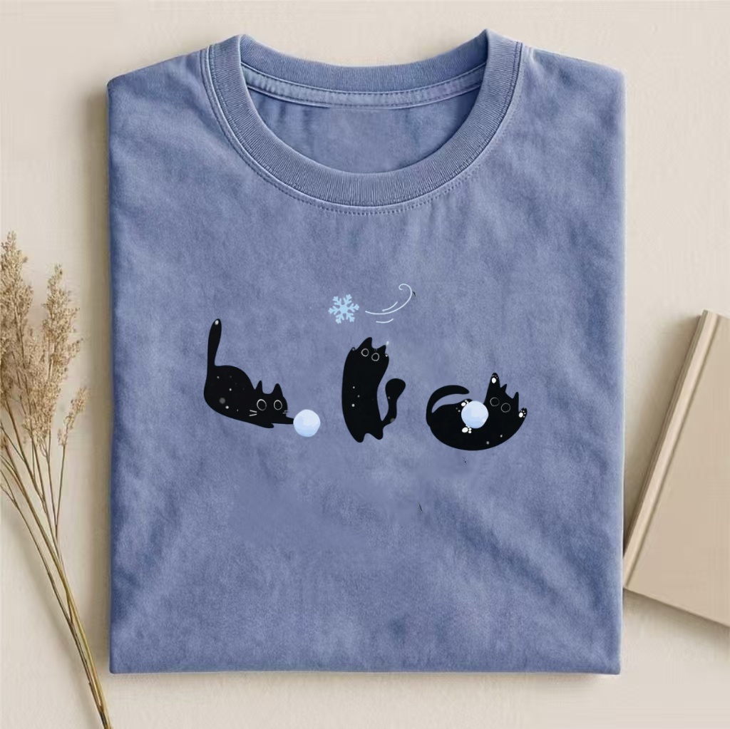 Black Cats Winter T-shirt