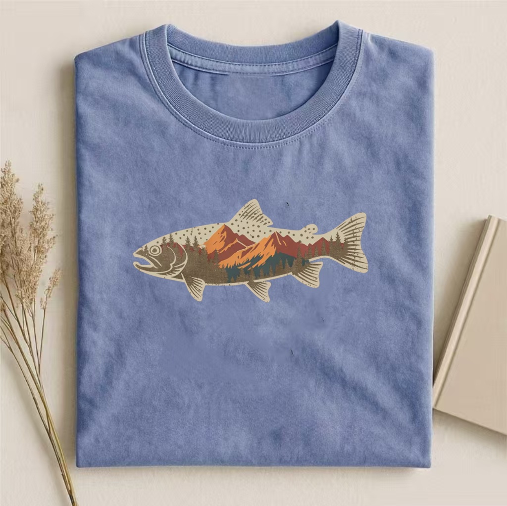 Mountain Fish Graphic T-shirt