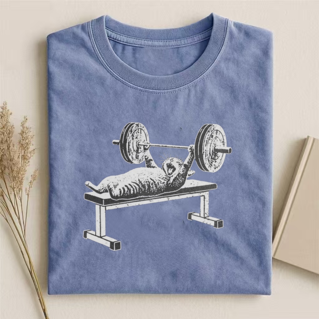 Funny Cat Gym T-shirt