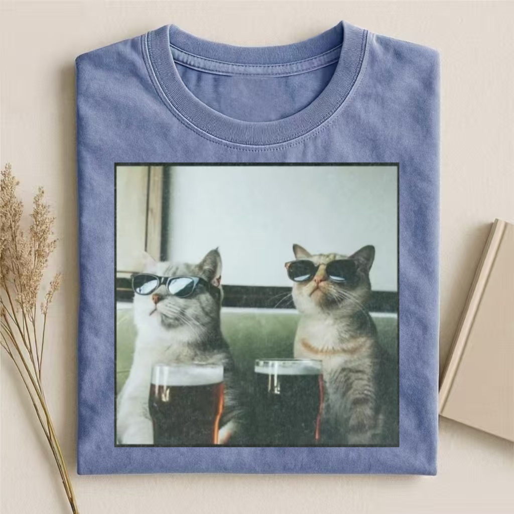 Cool Cats With Beer Meme T-shirt