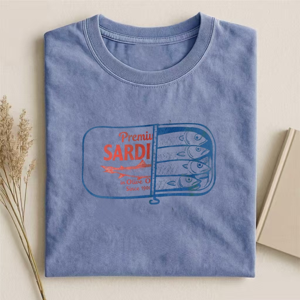 Premium Sardines Vintage Can Graphic T-shirt
