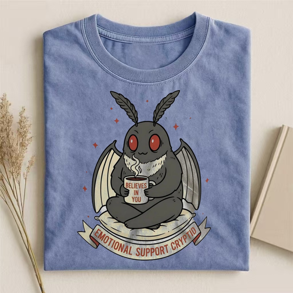"Emotional Support Cryptid" Mothman T-shirt