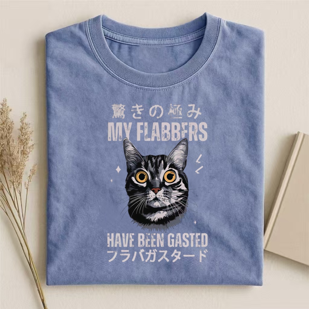 "My Flabbers Have Been Gasted" Cat Humor T-shirt