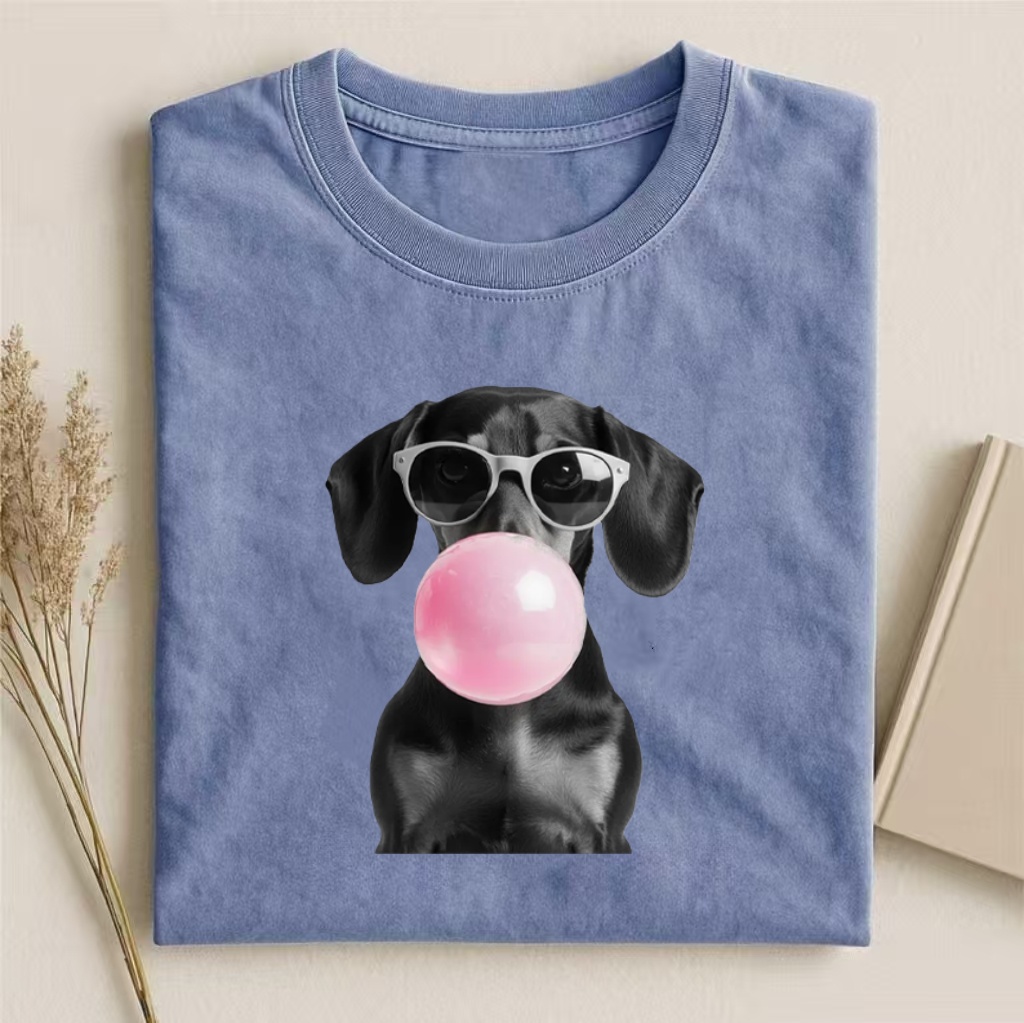 Dachshund With Bubble Gum & Sunglasses T-shirt