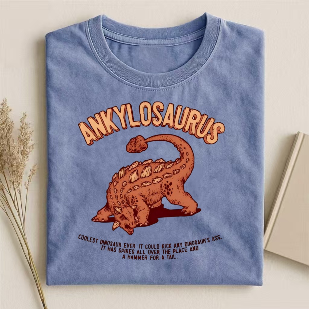 Ankylosaurus "Coolest Dinosaur" Retro Graphic T-shirt