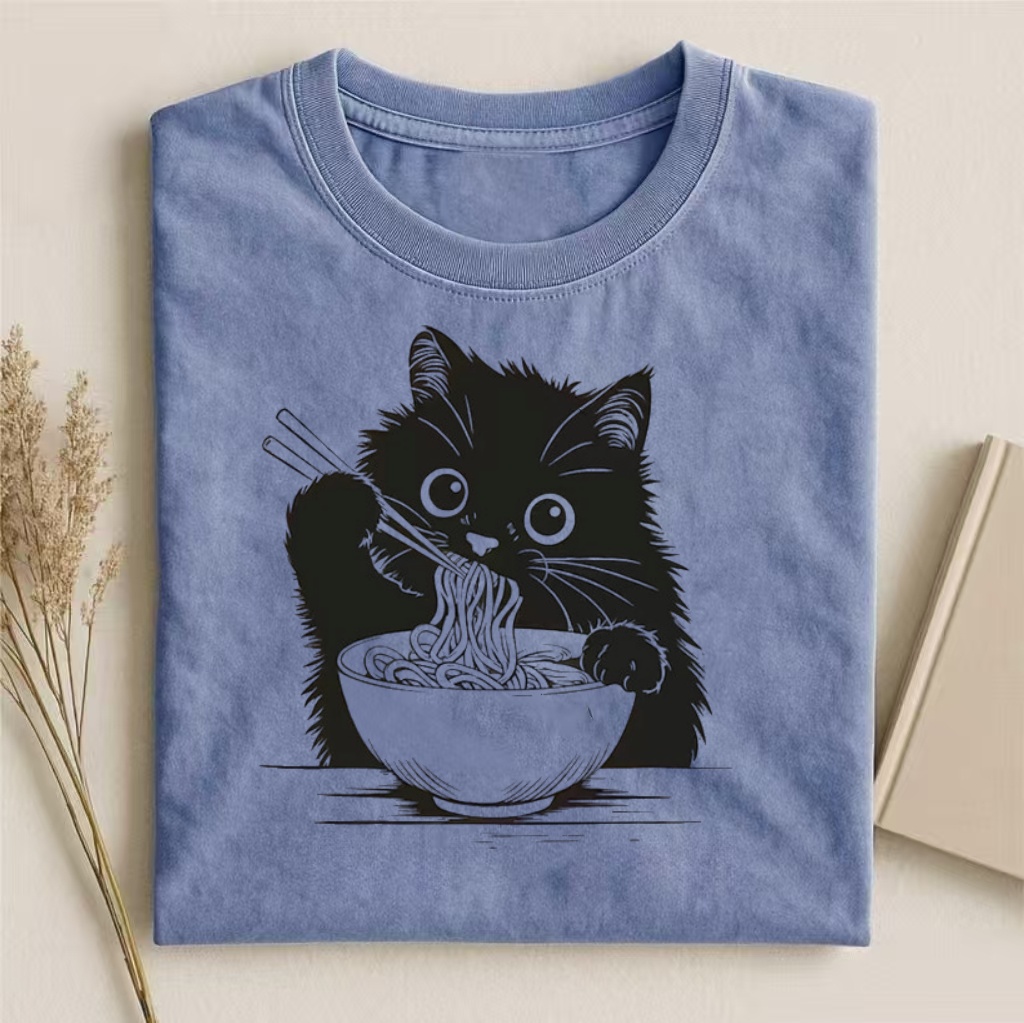 Ramen Cat Cute Anime Style T-shirt