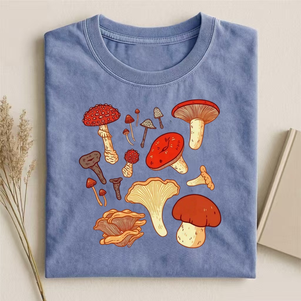 Vintage Mushroom Species Botanical T-shirt