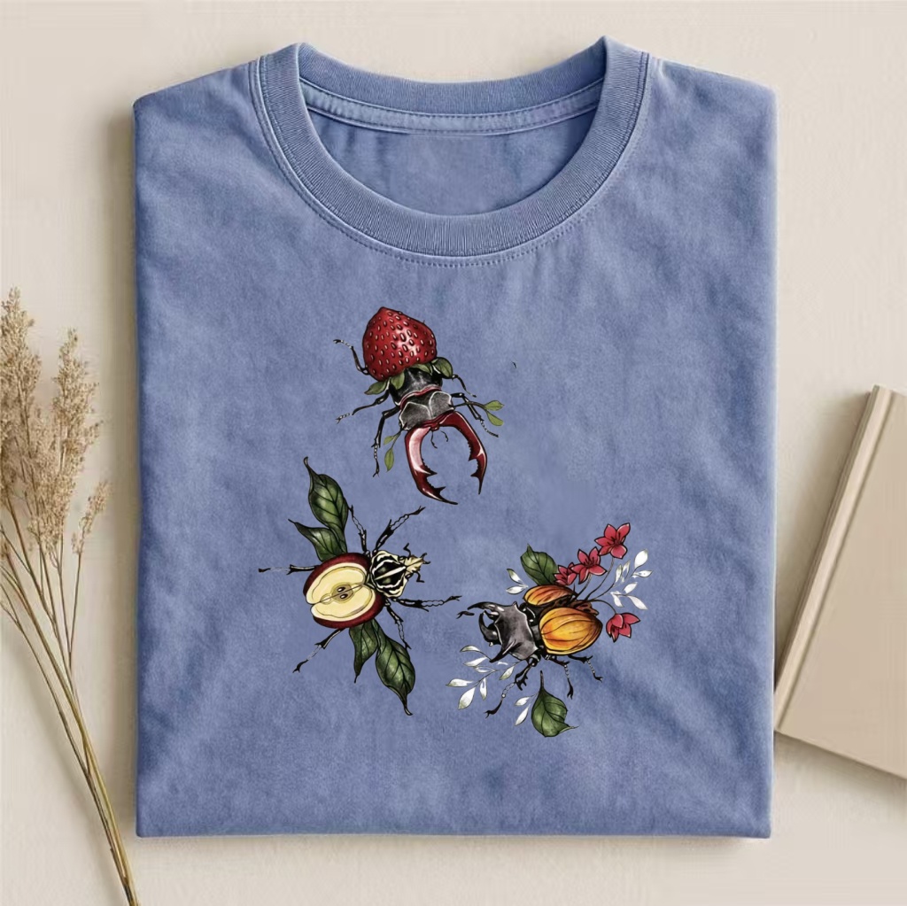Fruit Beetle Trio Watercolor Art T-shirt