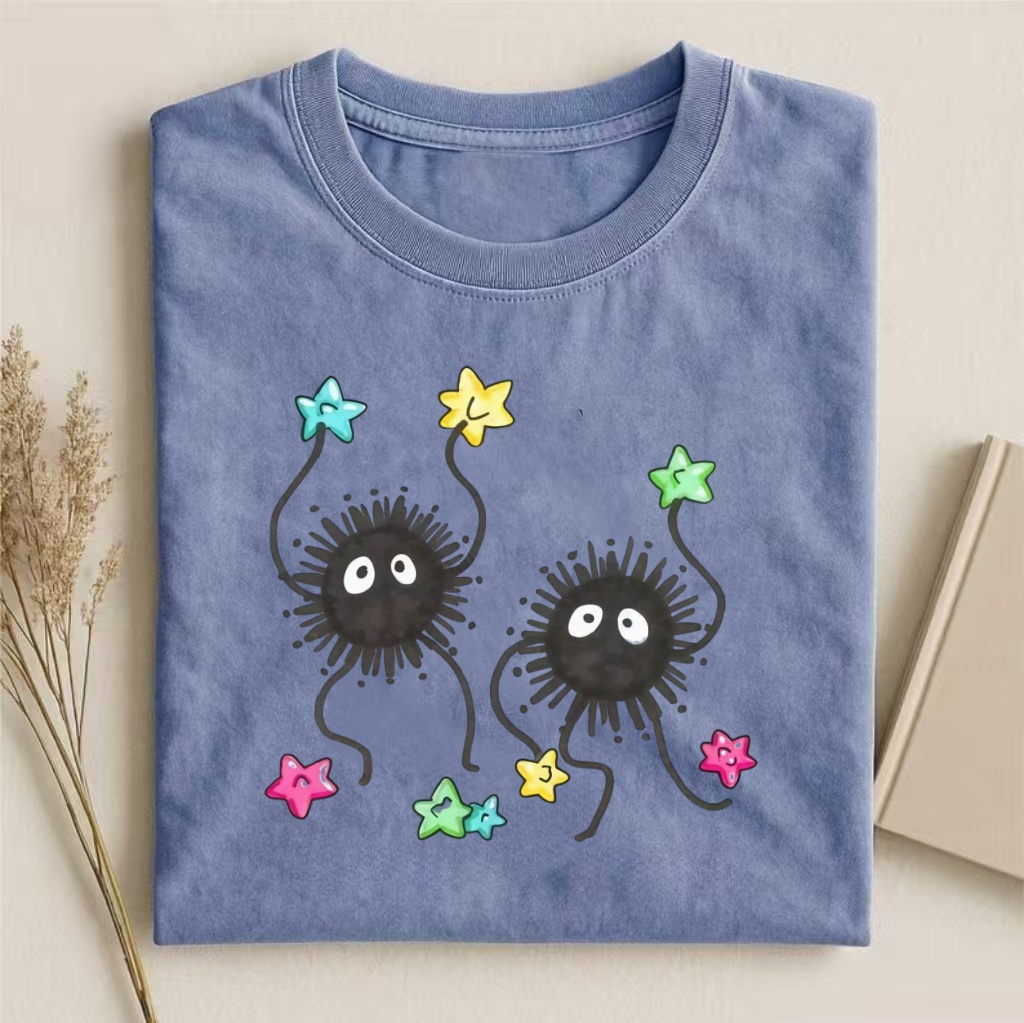 Soot Sprites With Stars Studio Ghibli T-shirt