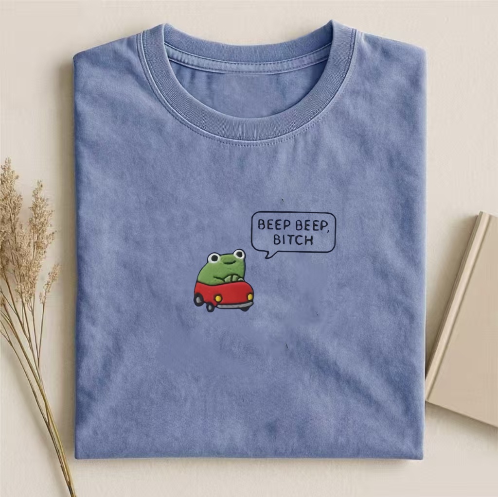 Beep Beep Frog Embroidered T-shirt