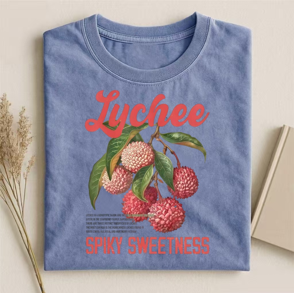 "Spiky Sweetness" Lychee Vintage Botanical T-shirt
