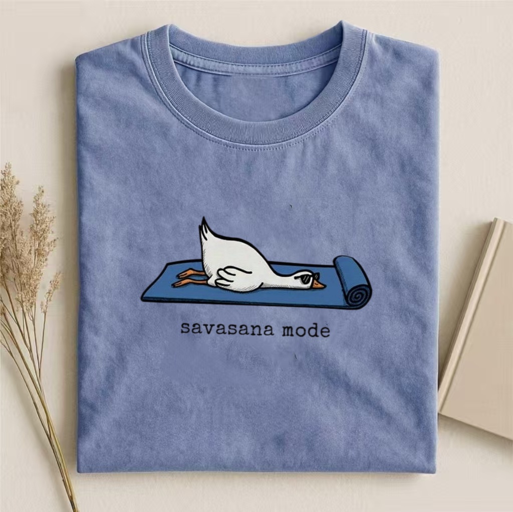 "Savasana Mode" Goose Yoga T-shirt