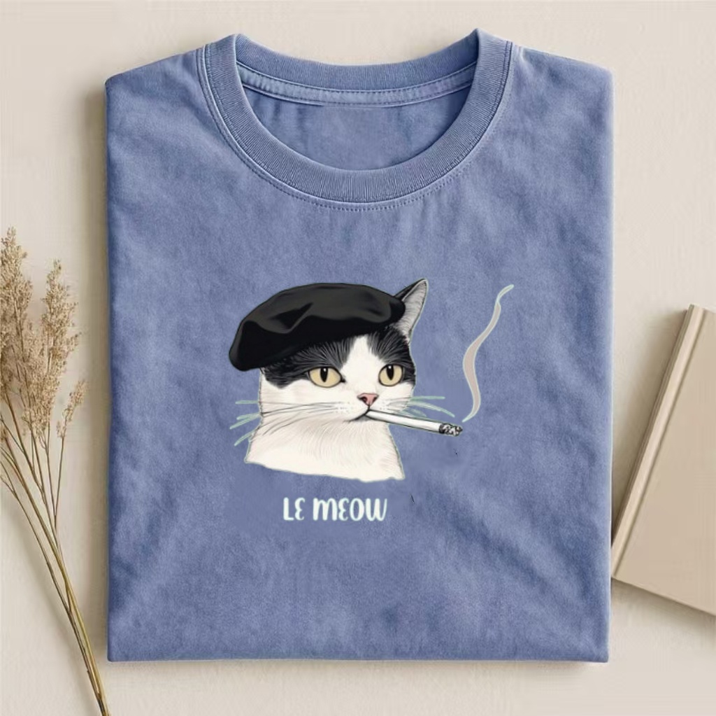"Le Meow" French Cat Meme T-shirt