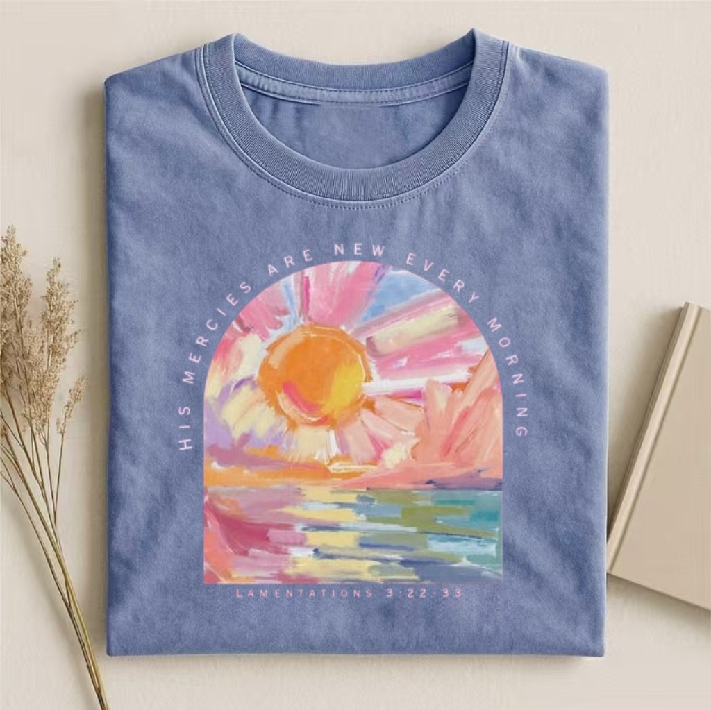 "His Mercies Are New Every Morning" Sunrise T-Shirt