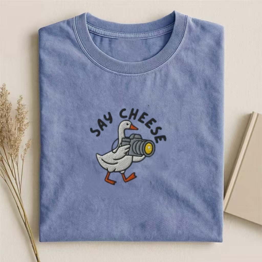 Embroidered Goose Photographer T-shirt