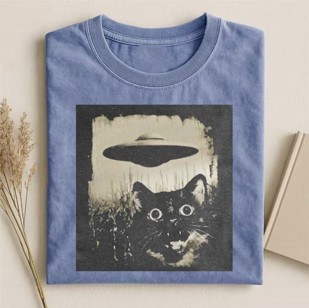 UFO & Cat T-shirt