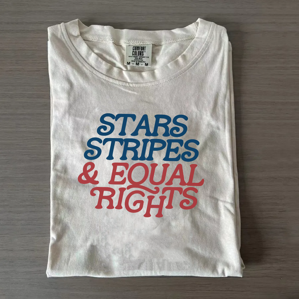Stars and Stripes equal rights boxy women's T-shirt