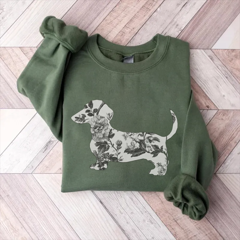 Floral Dachshund Sweatshirt