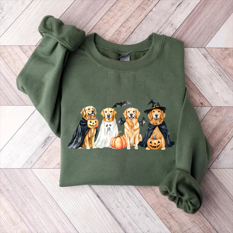 Comfort Colors Halloween Golden Retriever Sweatshirt